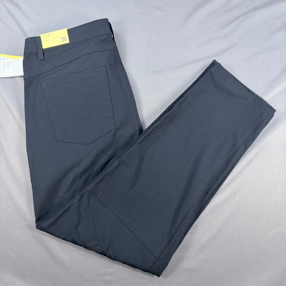 All in Motion Mens 34x30 Black Cotton Nylon 360 Lifestyle Active Stretch Pant